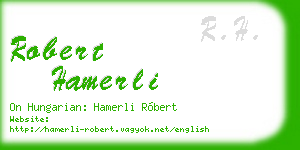 robert hamerli business card