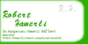 robert hamerli business card